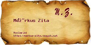 Márkus Zita névjegykártya