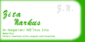 zita markus business card